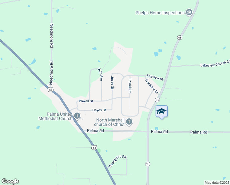 map of restaurants, bars, coffee shops, grocery stores, and more near 239 Jesse Street in Benton