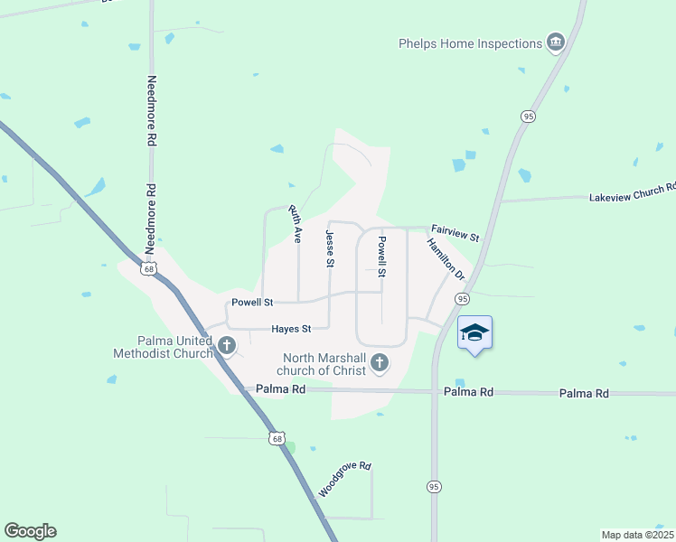 map of restaurants, bars, coffee shops, grocery stores, and more near 239-248 Jesse Street in Benton