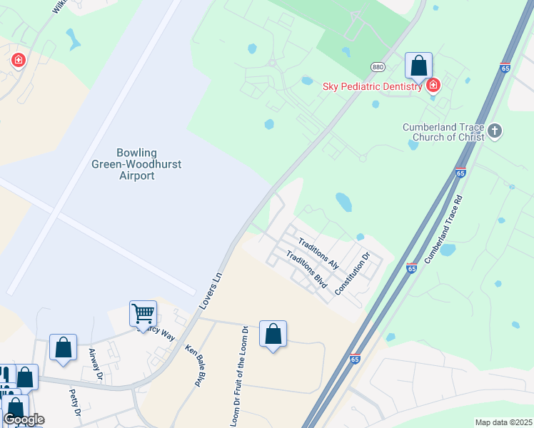 map of restaurants, bars, coffee shops, grocery stores, and more near 851 Lovers Lane in Bowling Green