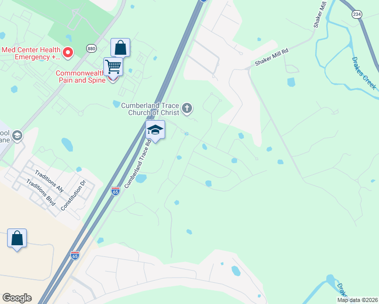 map of restaurants, bars, coffee shops, grocery stores, and more near 429 Shaker Mill Bend Road in Bowling Green