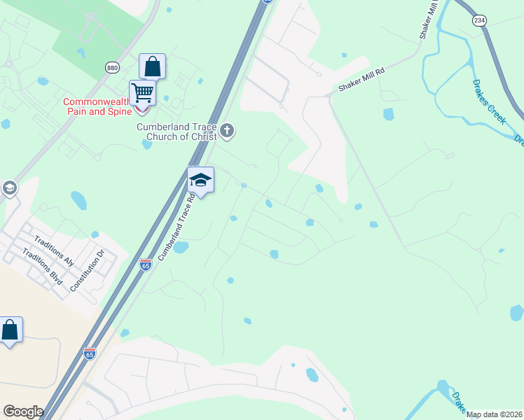 map of restaurants, bars, coffee shops, grocery stores, and more near 429 Shaker Mill Bend Road in Bowling Green