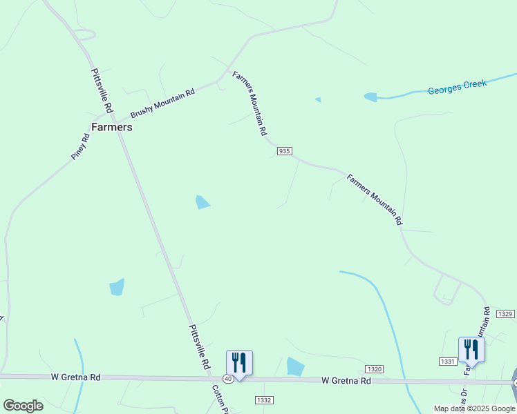 map of restaurants, bars, coffee shops, grocery stores, and more near 1219 Farmers Mountain Road in Gretna