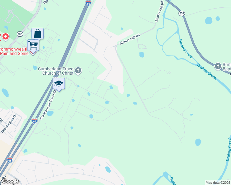 map of restaurants, bars, coffee shops, grocery stores, and more near 999 Shaker Mill Road in Bowling Green