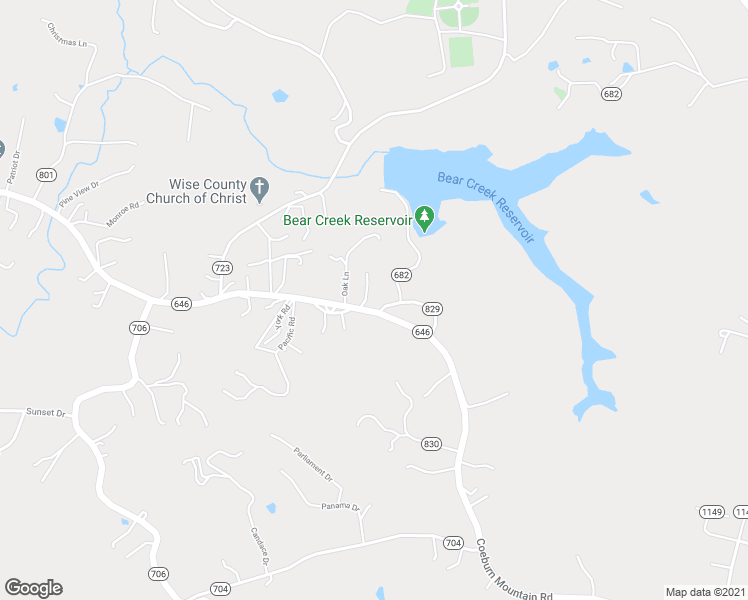 map of restaurants, bars, coffee shops, grocery stores, and more near 10069 Coeburn Mountain Road in Wise