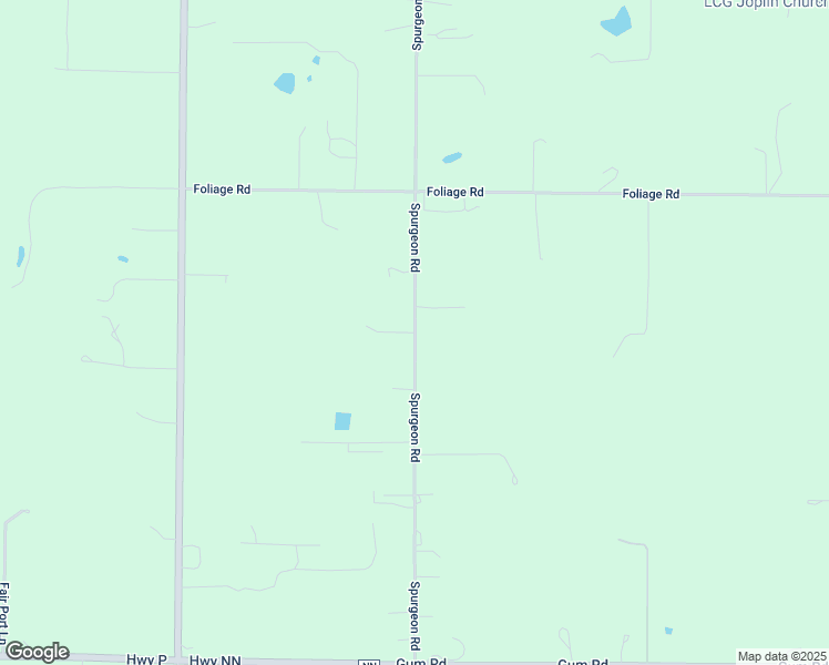map of restaurants, bars, coffee shops, grocery stores, and more near 7166 Spurgeon Road in Joplin