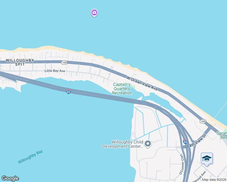 map of restaurants, bars, coffee shops, grocery stores, and more near 855 Little Bay Avenue in Norfolk