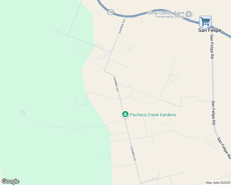 map of restaurants, bars, coffee shops, grocery stores, and more near 8251 Lovers Lane in Hollister