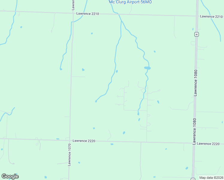 map of restaurants, bars, coffee shops, grocery stores, and more near 21561 Lawrence 1074 in Monett