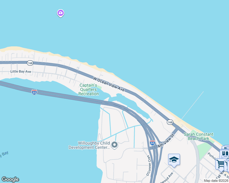 map of restaurants, bars, coffee shops, grocery stores, and more near 749 Virginia 168 in Norfolk