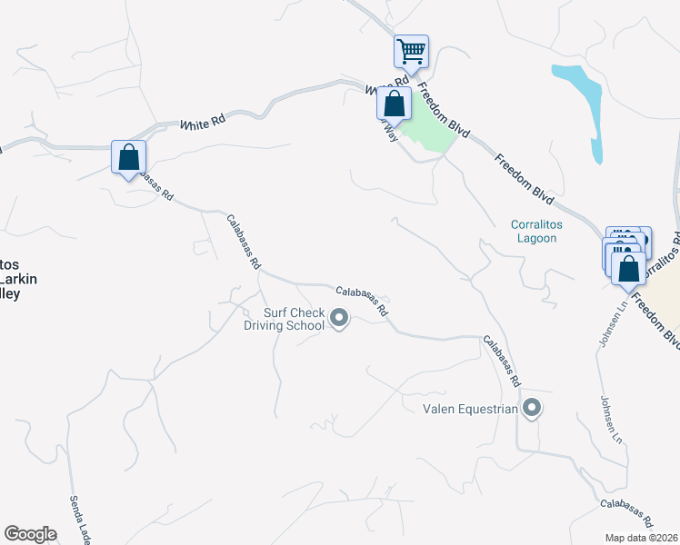 map of restaurants, bars, coffee shops, grocery stores, and more near 780 Calabasas Road in Watsonville