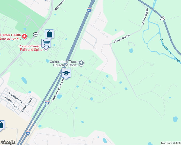 map of restaurants, bars, coffee shops, grocery stores, and more near 441 Shaker Mill Bend Road in Bowling Green