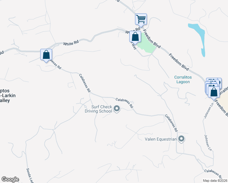 map of restaurants, bars, coffee shops, grocery stores, and more near 780 Calabasas Road in Watsonville