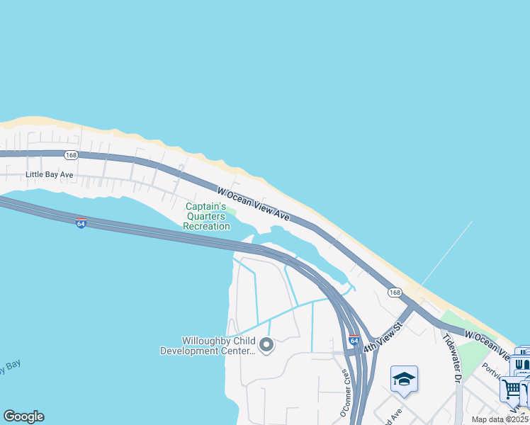 map of restaurants, bars, coffee shops, grocery stores, and more near 749 Virginia 168 in Norfolk