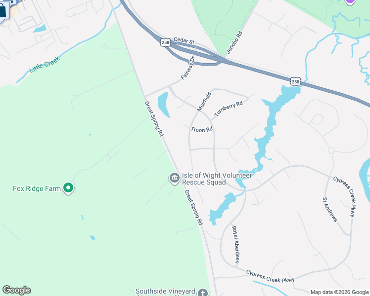 map of restaurants, bars, coffee shops, grocery stores, and more near 306 Muirfield in Smithfield