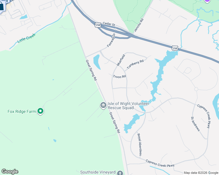map of restaurants, bars, coffee shops, grocery stores, and more near 306 Muirfield in Smithfield