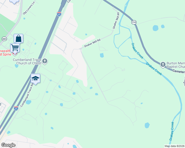 map of restaurants, bars, coffee shops, grocery stores, and more near 999 Shaker Mill Road in Bowling Green