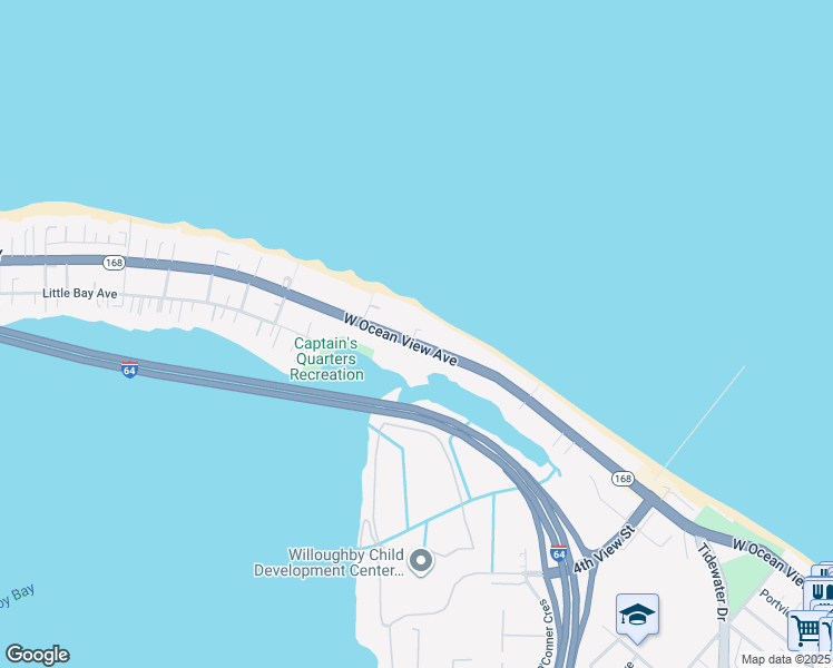 map of restaurants, bars, coffee shops, grocery stores, and more near 749 Virginia 168 in Norfolk