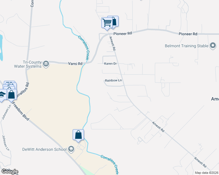 map of restaurants, bars, coffee shops, grocery stores, and more near 745 Amesti Road in Watsonville