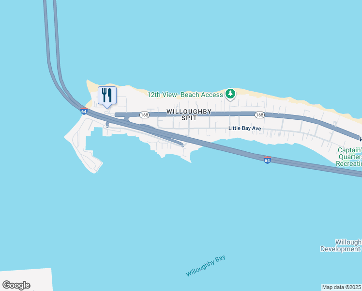map of restaurants, bars, coffee shops, grocery stores, and more near 1311 Bayville Street in Norfolk