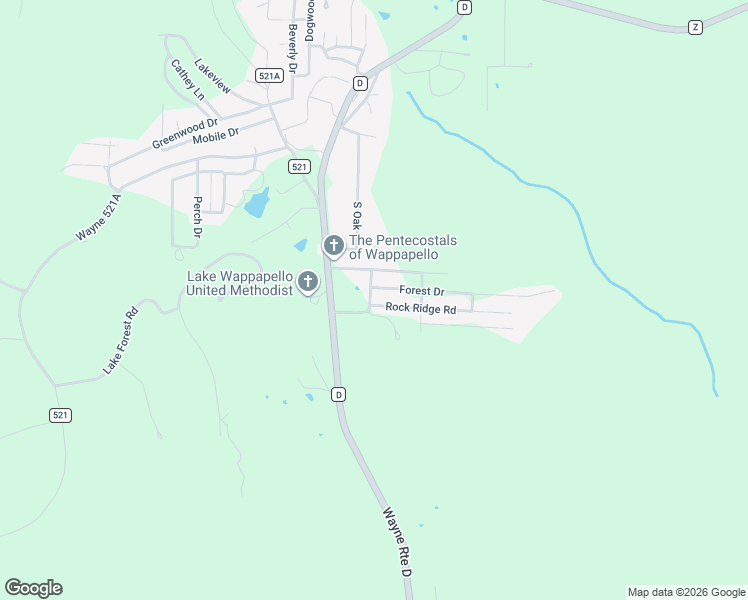 map of restaurants, bars, coffee shops, grocery stores, and more near Whispering Hills Lane in Puxico