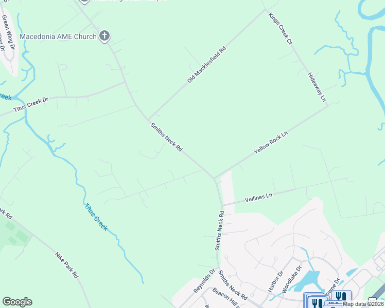 map of restaurants, bars, coffee shops, grocery stores, and more near 12577 Smiths Neck Road in Carrollton