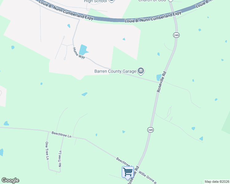 map of restaurants, bars, coffee shops, grocery stores, and more near 297 County Barn Road in Glasgow