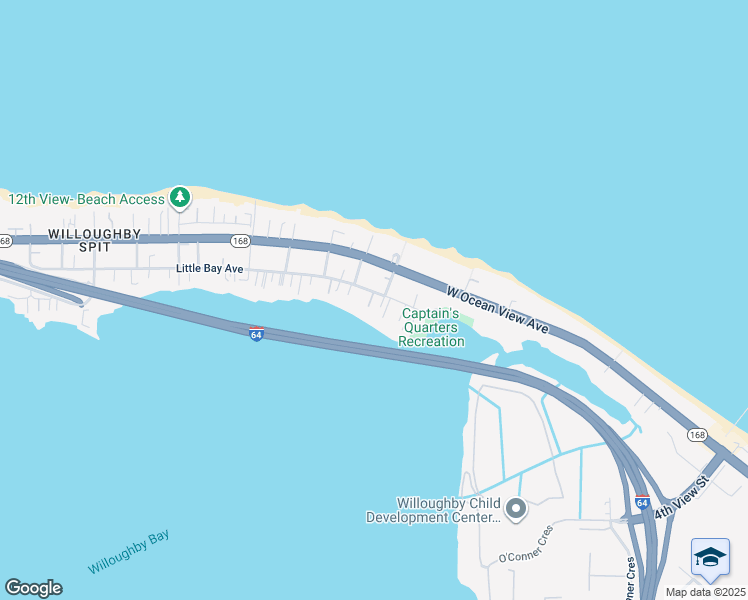 map of restaurants, bars, coffee shops, grocery stores, and more near 905 Little Bay Avenue in Norfolk