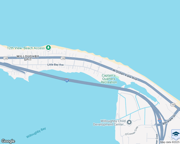 map of restaurants, bars, coffee shops, grocery stores, and more near 925 Little Bay Avenue in Norfolk