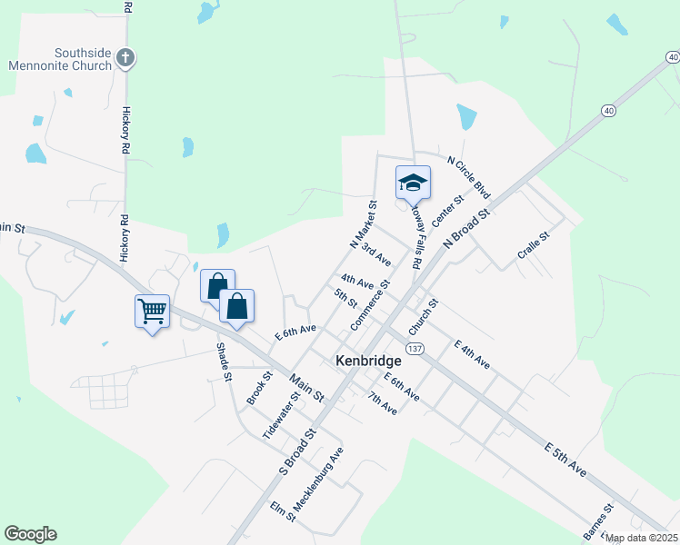 map of restaurants, bars, coffee shops, grocery stores, and more near 238 West 4th Avenue in Kenbridge