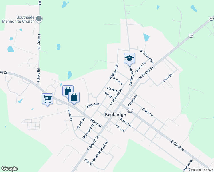 map of restaurants, bars, coffee shops, grocery stores, and more near 238 West 4th Avenue in Kenbridge