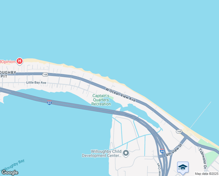 map of restaurants, bars, coffee shops, grocery stores, and more near 9701 8th View Street in Norfolk