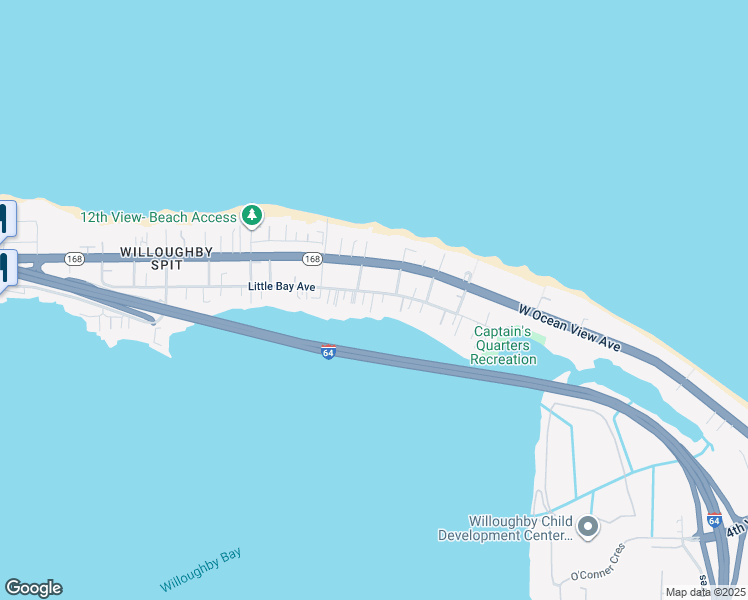 map of restaurants, bars, coffee shops, grocery stores, and more near 1017 Little Bay Avenue in Norfolk
