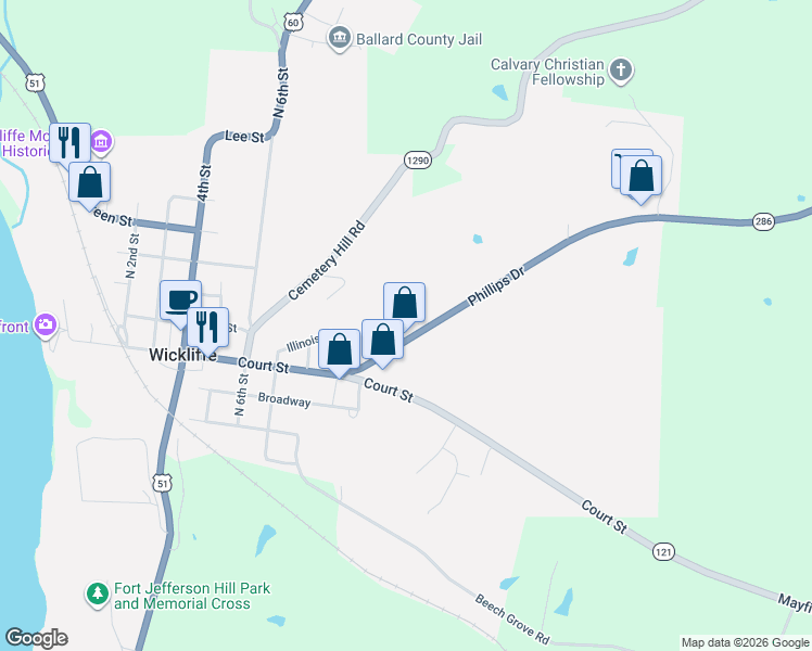 map of restaurants, bars, coffee shops, grocery stores, and more near 156-222 Phillips Dr in Wickliffe