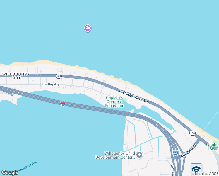 map of restaurants, bars, coffee shops, grocery stores, and more near 879 West Ocean View Avenue in Norfolk