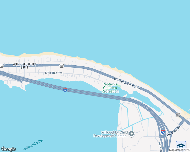 map of restaurants, bars, coffee shops, grocery stores, and more near 9634 Salem Street in Norfolk