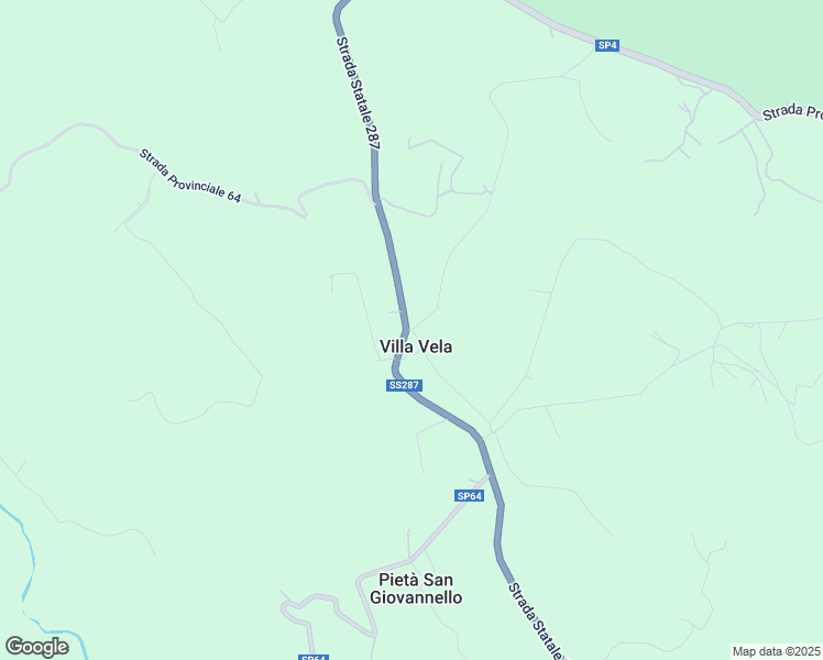 map of restaurants, bars, coffee shops, grocery stores, and more near 13 Strada Statale 287 in Villa Vela