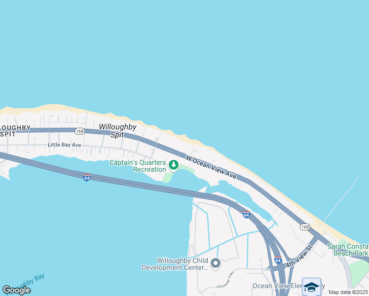 map of restaurants, bars, coffee shops, grocery stores, and more near 9701 8th View Street in Norfolk