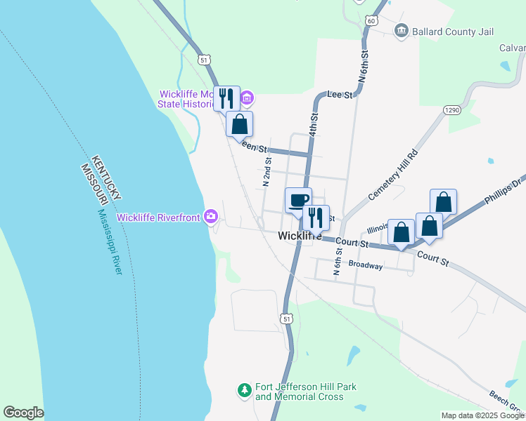 map of restaurants, bars, coffee shops, grocery stores, and more near 212 Ohio St in Wickliffe