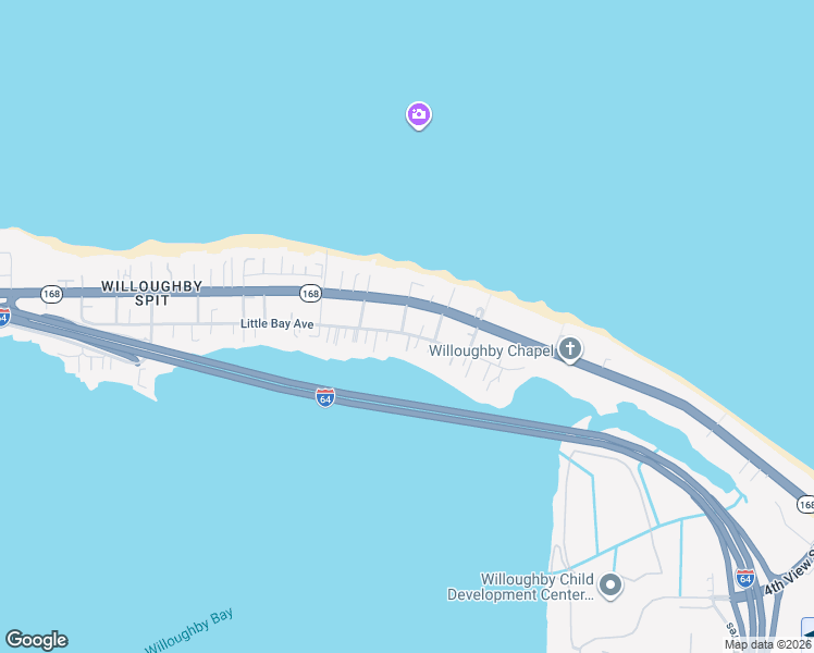 map of restaurants, bars, coffee shops, grocery stores, and more near 9626 10th View Street in Norfolk