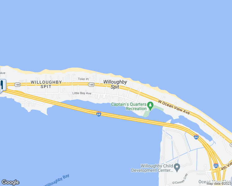 map of restaurants, bars, coffee shops, grocery stores, and more near 1004 Little Bay Avenue in Norfolk