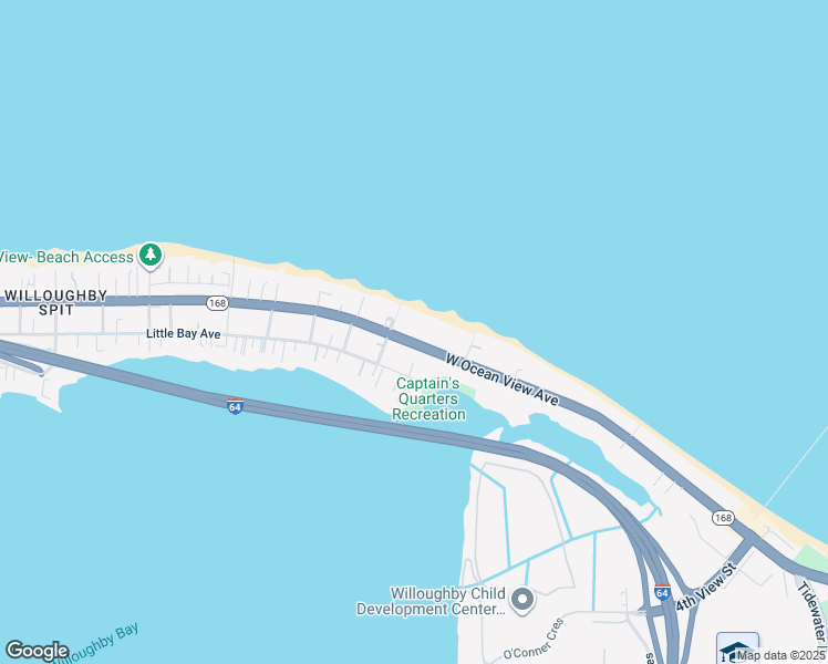 map of restaurants, bars, coffee shops, grocery stores, and more near 868 West Ocean View Avenue in Norfolk