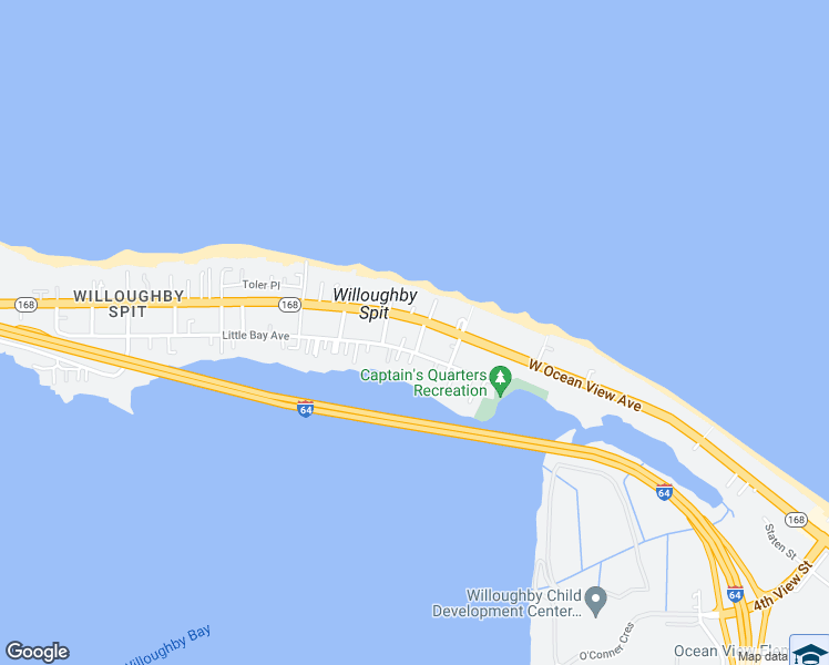 map of restaurants, bars, coffee shops, grocery stores, and more near 9634 Salem Street in Norfolk