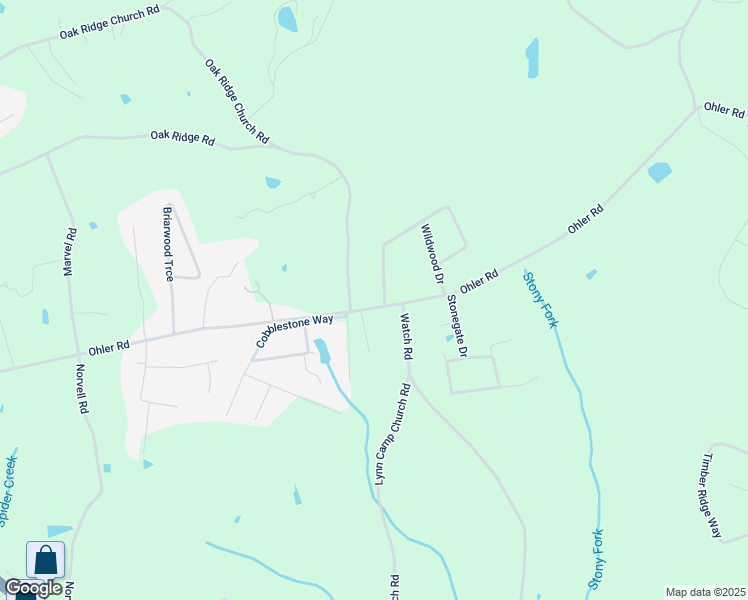 map of restaurants, bars, coffee shops, grocery stores, and more near 2 Wildwood Drive in Corbin