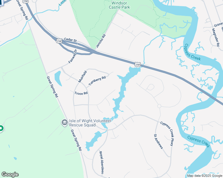 map of restaurants, bars, coffee shops, grocery stores, and more near 407 Royal Dornoch in Smithfield