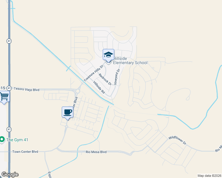 map of restaurants, bars, coffee shops, grocery stores, and more near 4311 San Miguel Road in Madera