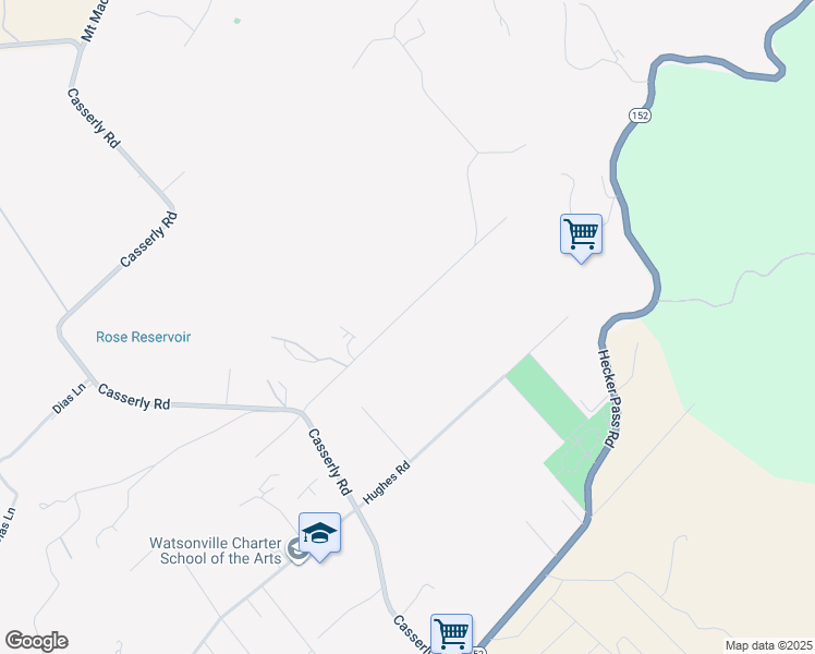 map of restaurants, bars, coffee shops, grocery stores, and more near 88 Webb Road in Watsonville