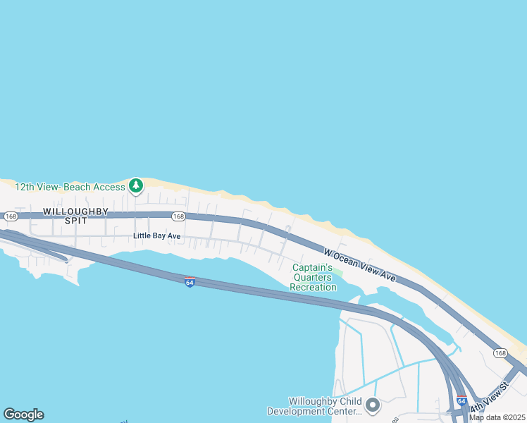 map of restaurants, bars, coffee shops, grocery stores, and more near 962 West Ocean View Avenue in Norfolk
