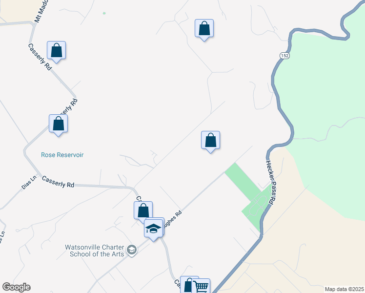 map of restaurants, bars, coffee shops, grocery stores, and more near 88 Webb Road in Watsonville