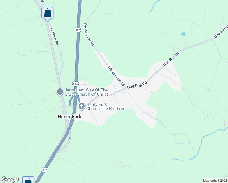 map of restaurants, bars, coffee shops, grocery stores, and more near 383 Doe Run Road in Rocky Mount