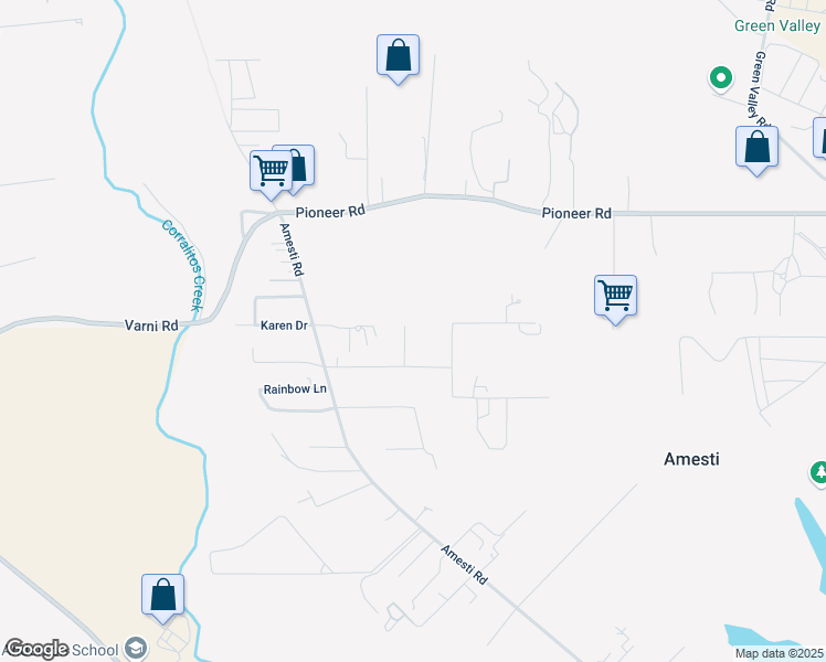 map of restaurants, bars, coffee shops, grocery stores, and more near 66 Bradley Terrace in Watsonville